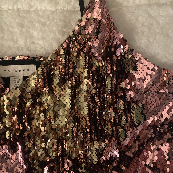 TOPSHOP SEQUIN TOP - Picture 4 of 5